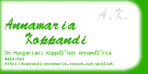 annamaria koppandi business card